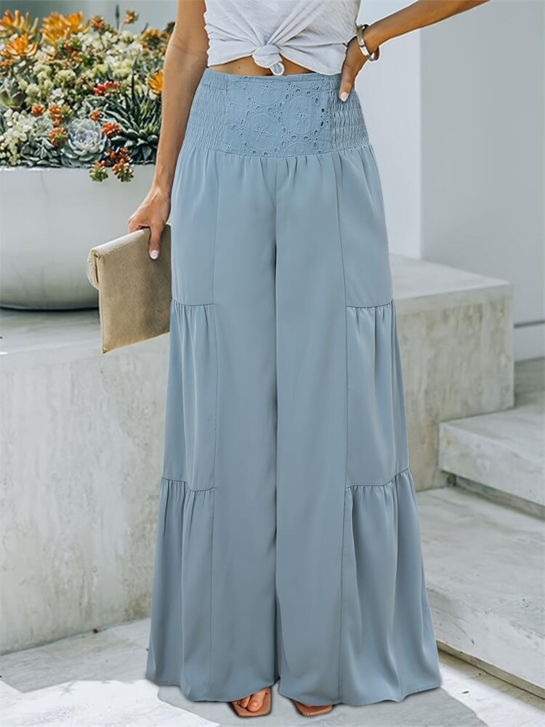 Zephariel Smocked High Waist Pants