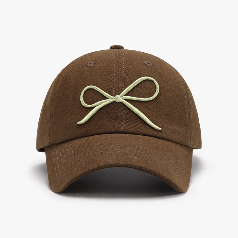 Zephariel Bow Embroidered Cotton Baseball Cap