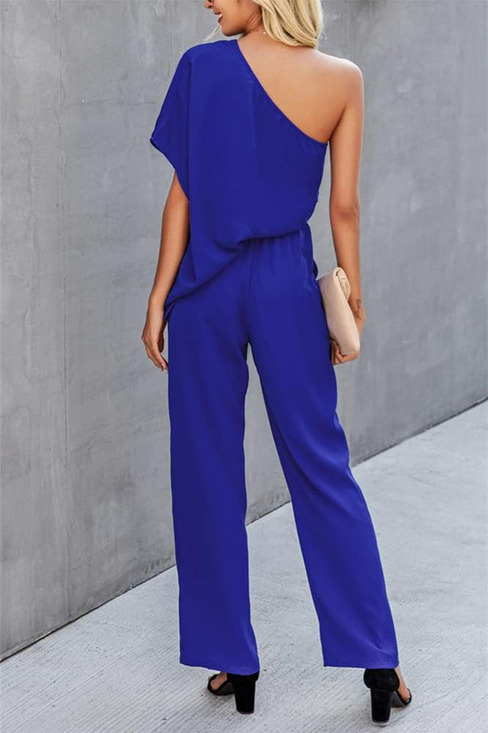 Zephariel Single Shoulder Short Sleeve Jumpsuit