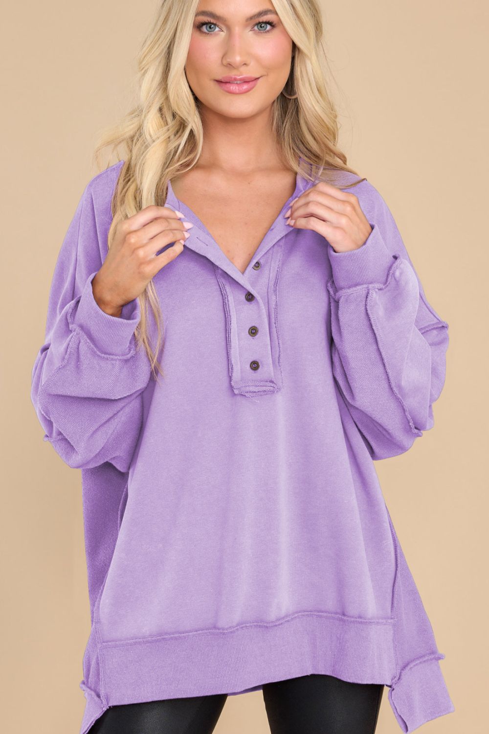 Zephariel Exposed Seam Long Sleeve Sweatshirt