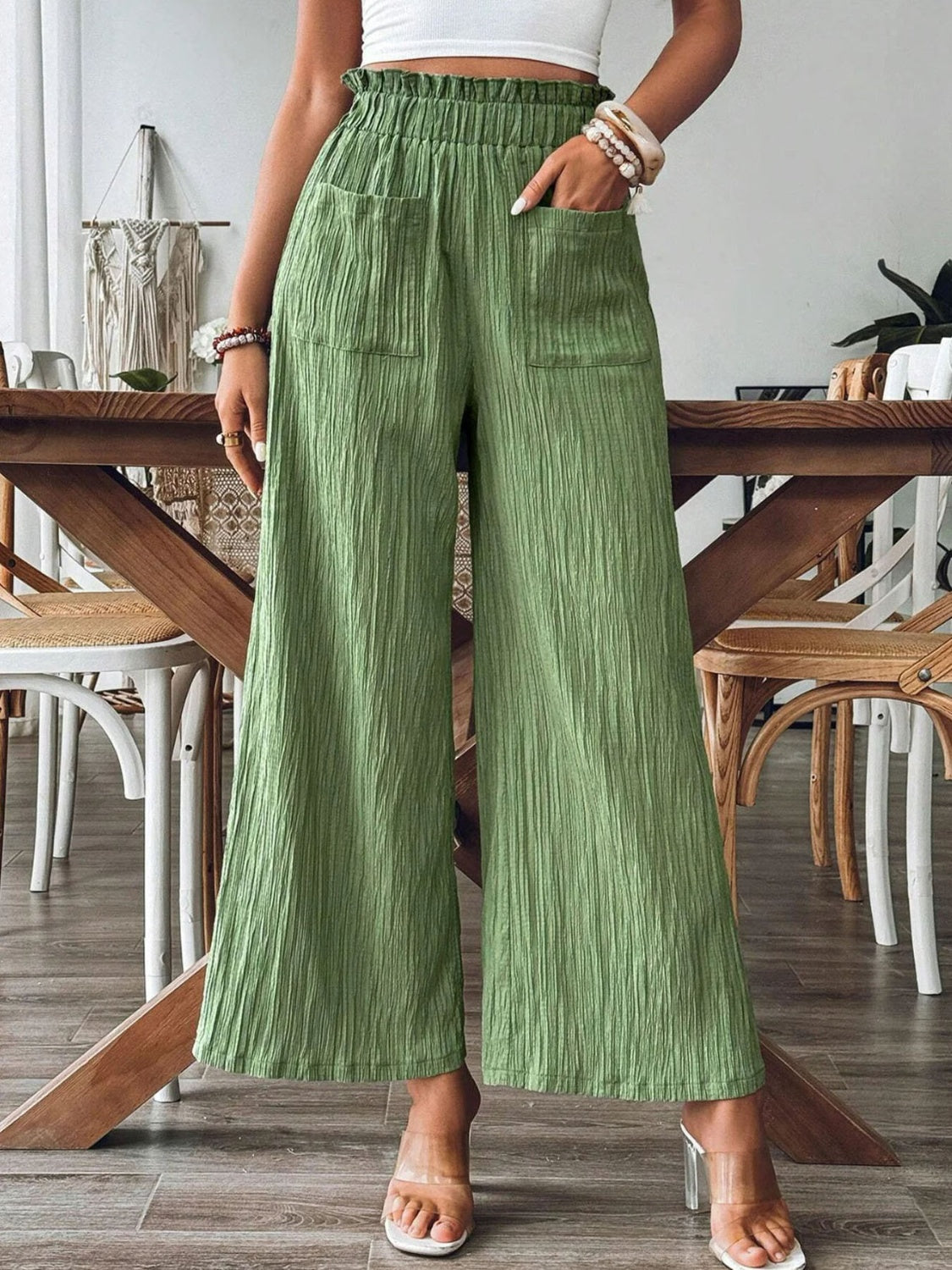 Zephariel Frill Wide Leg Pants