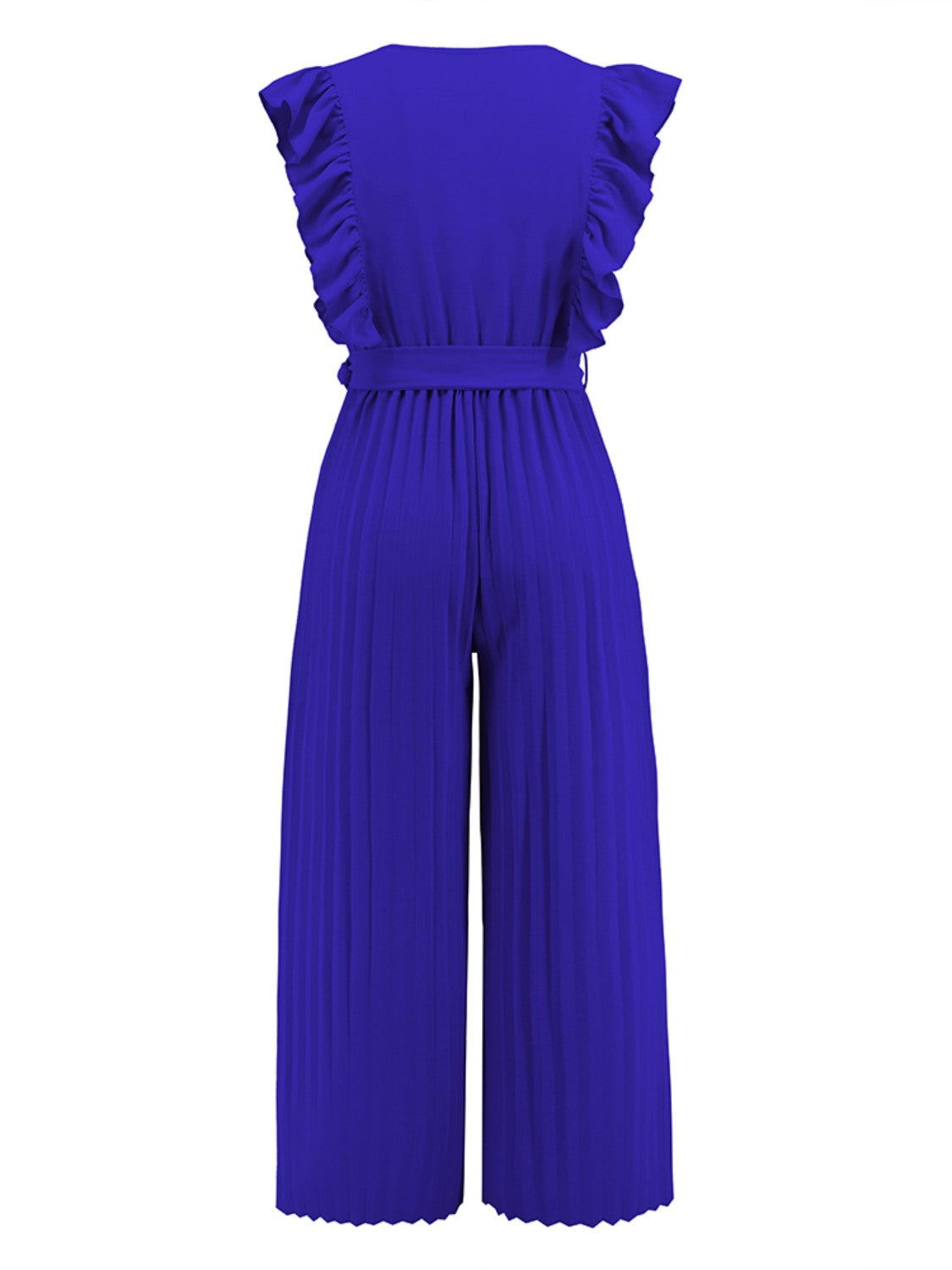 Zephariel Ruffled Surplice Cap Sleeve Jumpsuit