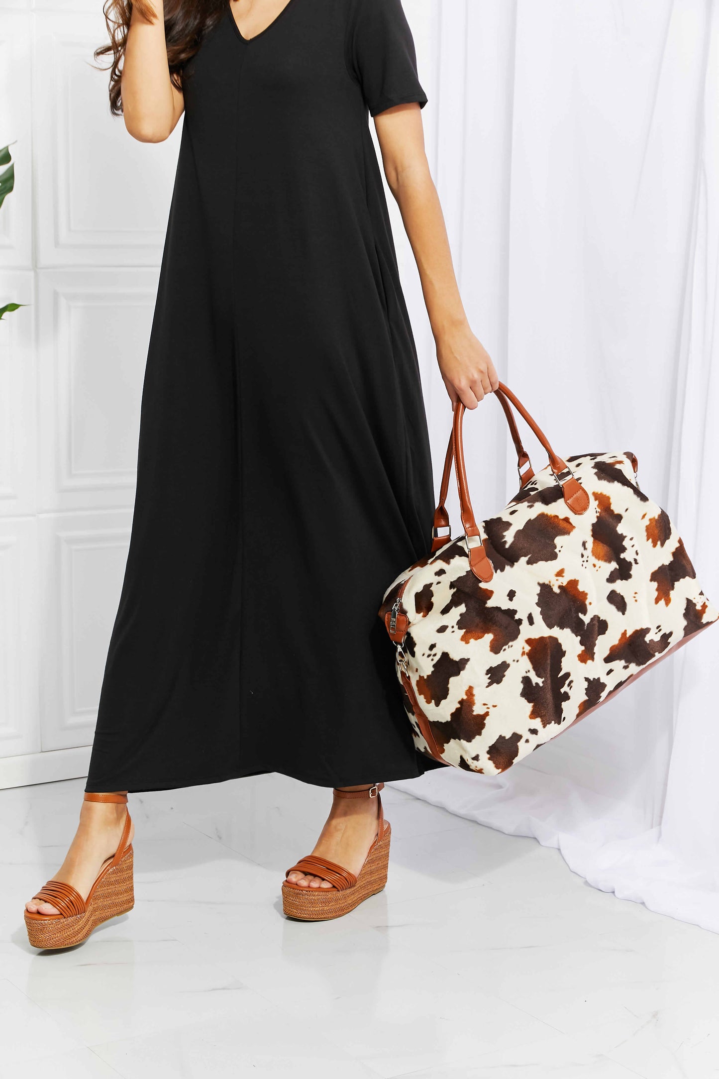 Zephariel Animal Print Plush Weekender Bag