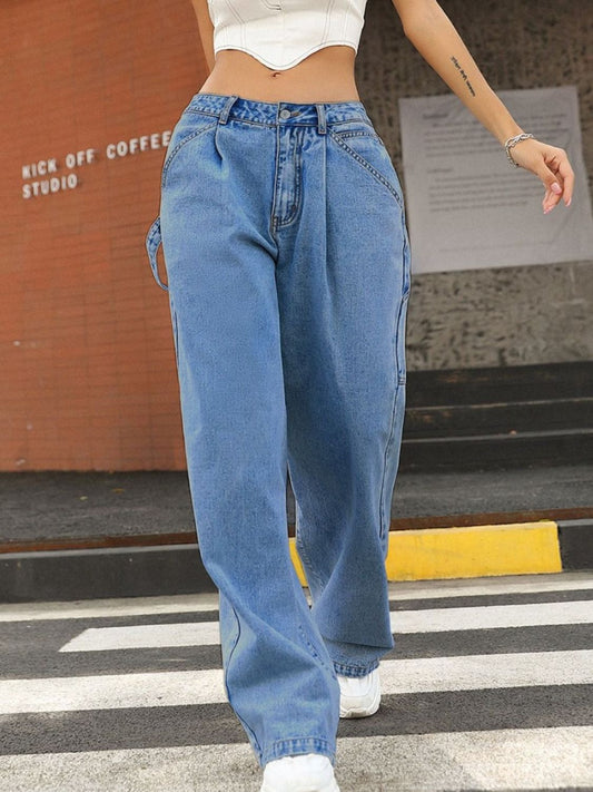 Zephariel Wide Leg Jeans with Pockets