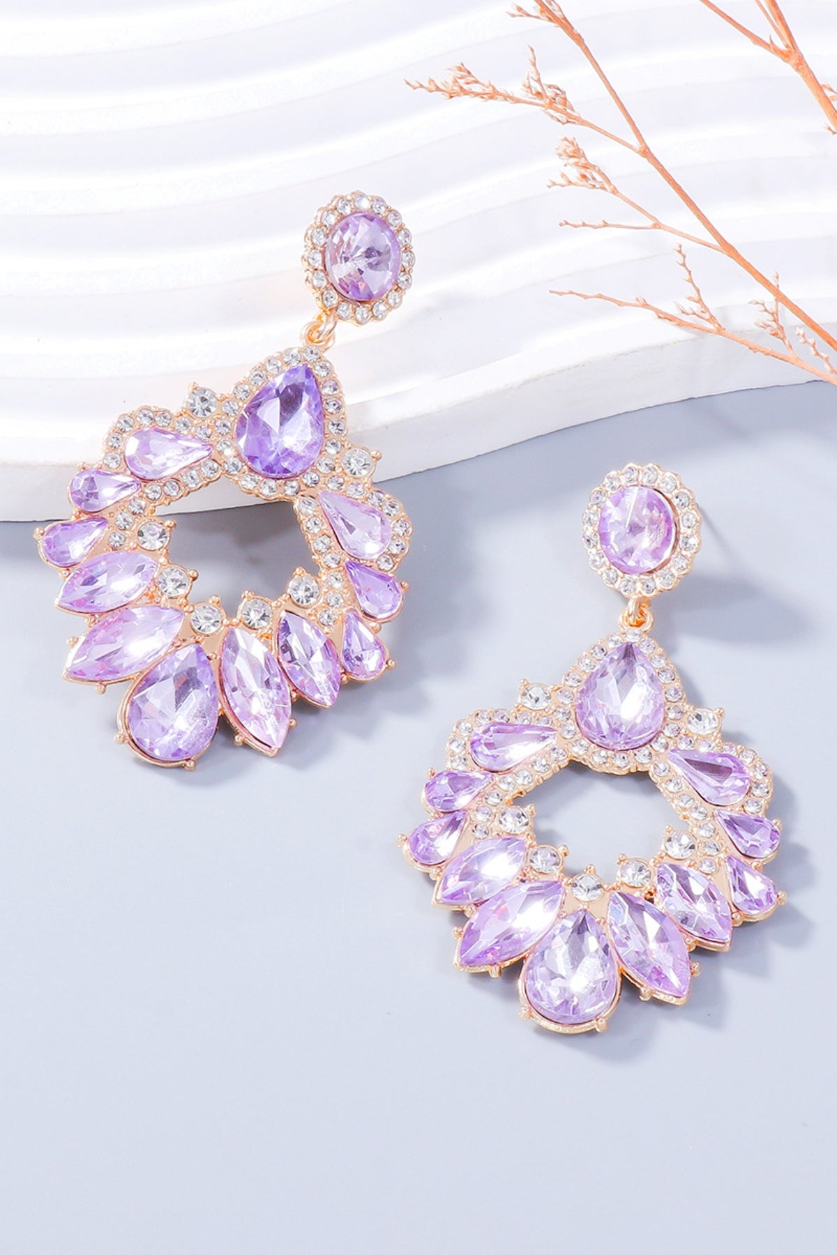 Zephariel Alloy Rhinestone Dangle Earrings