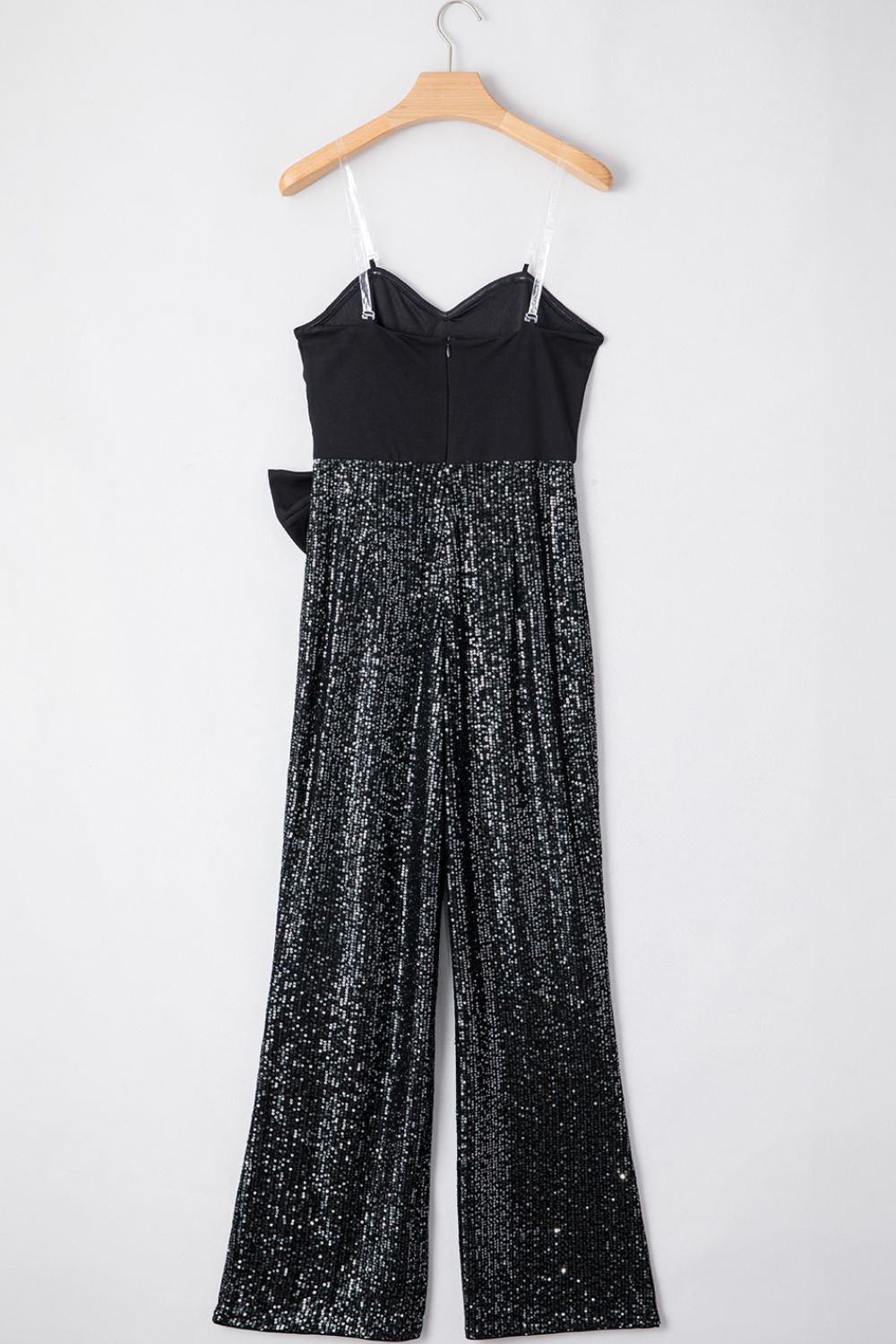 Zephariel Bow Sequin Wide Leg Jumpsuit