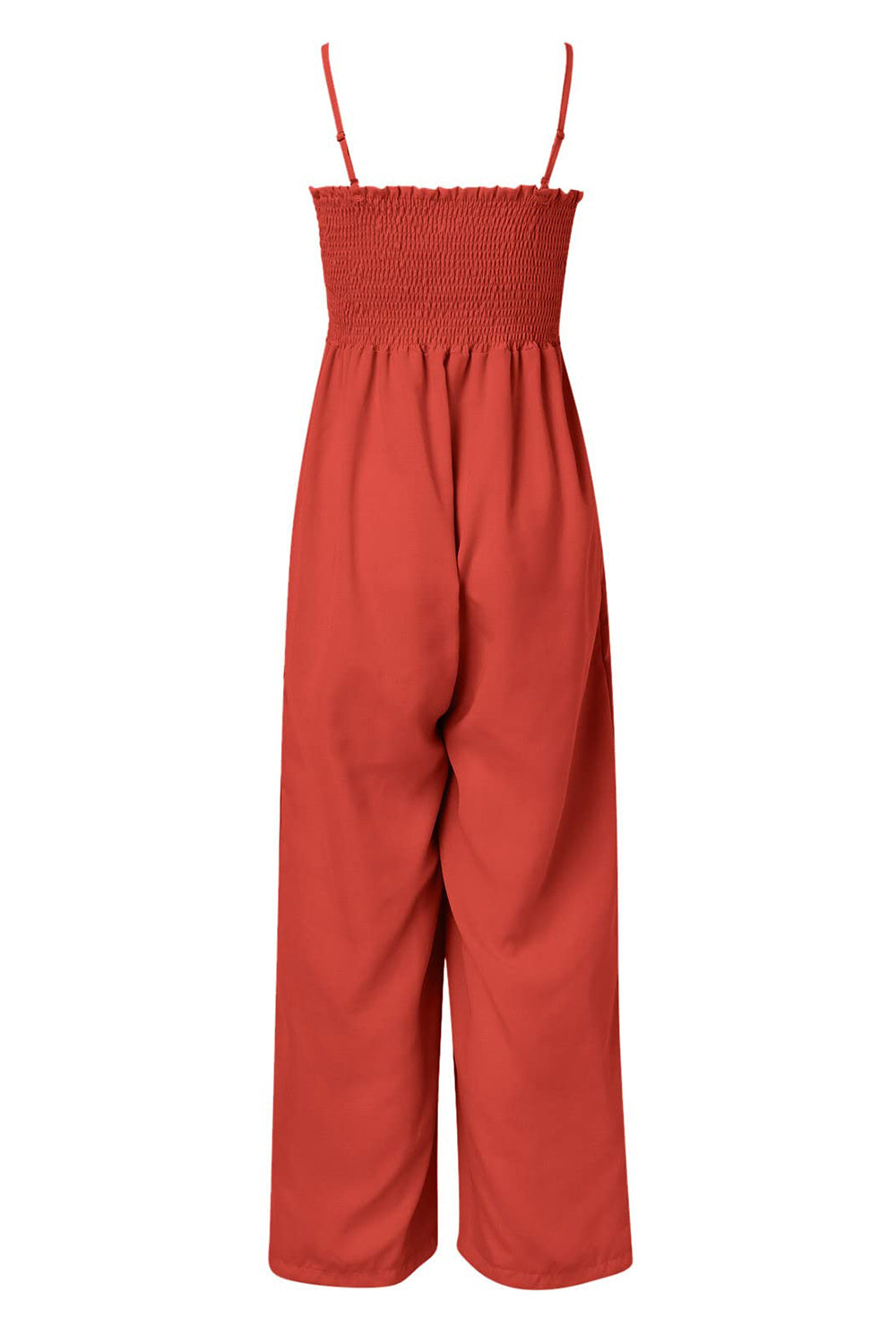 Zephariel Smocked Spaghetti Strap Wide Leg Jumpsuit