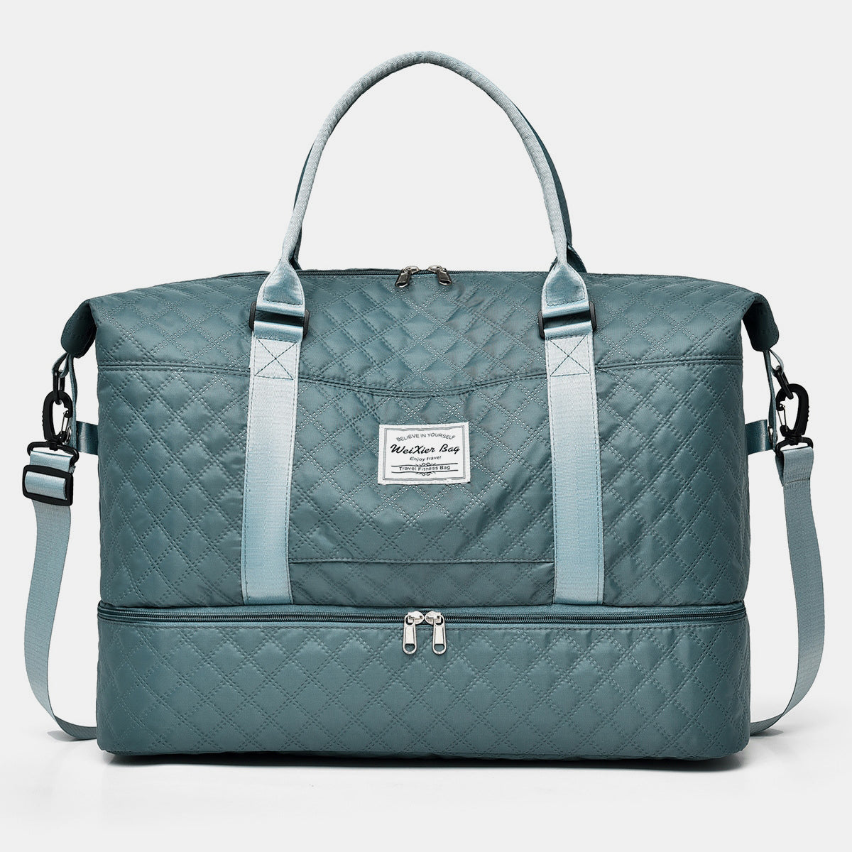 Zephariel Diamond Grid Oxford Cloth Oversize Travel Bag