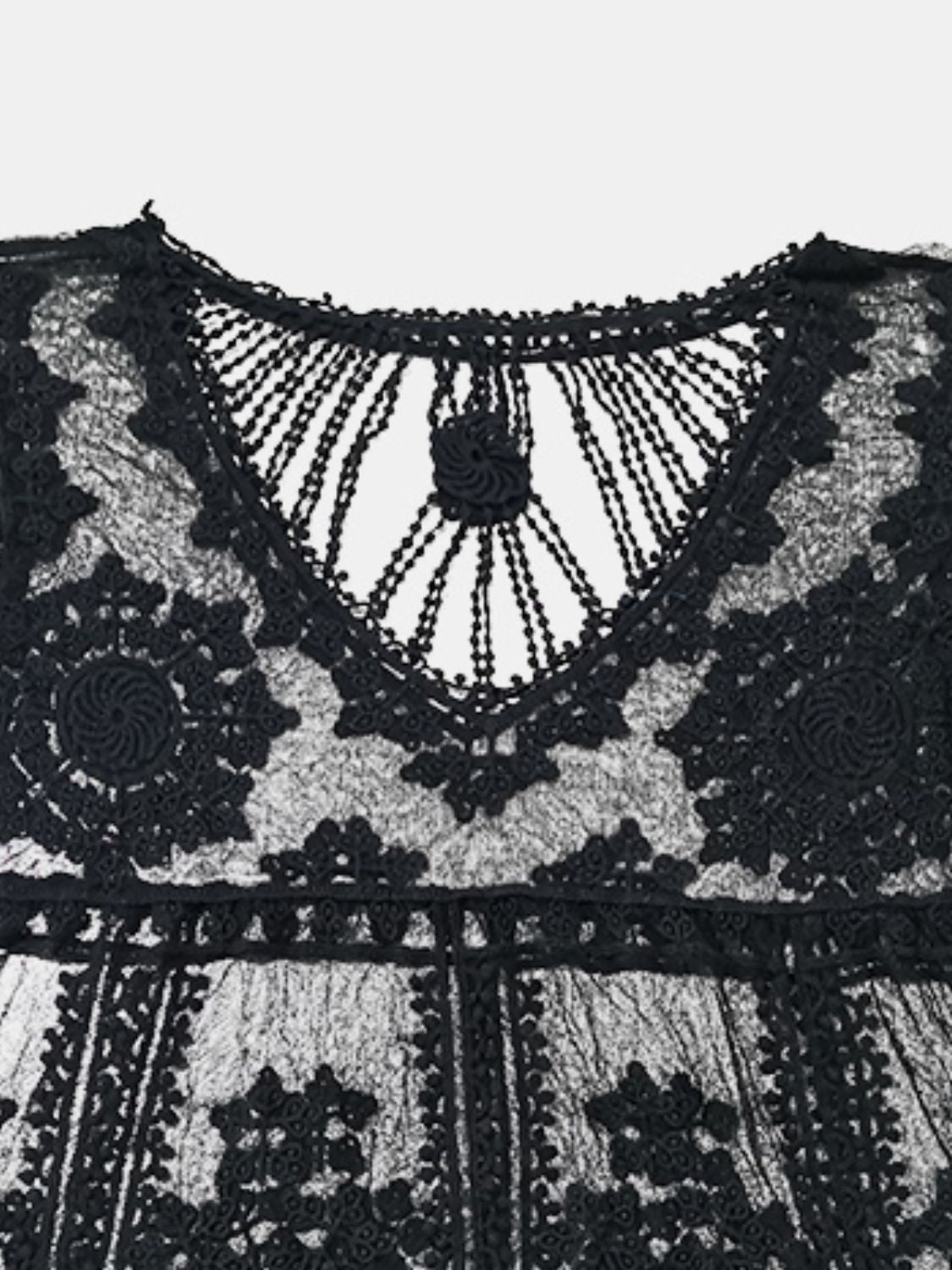 Zephariel Lace Round Neck Cover-Up