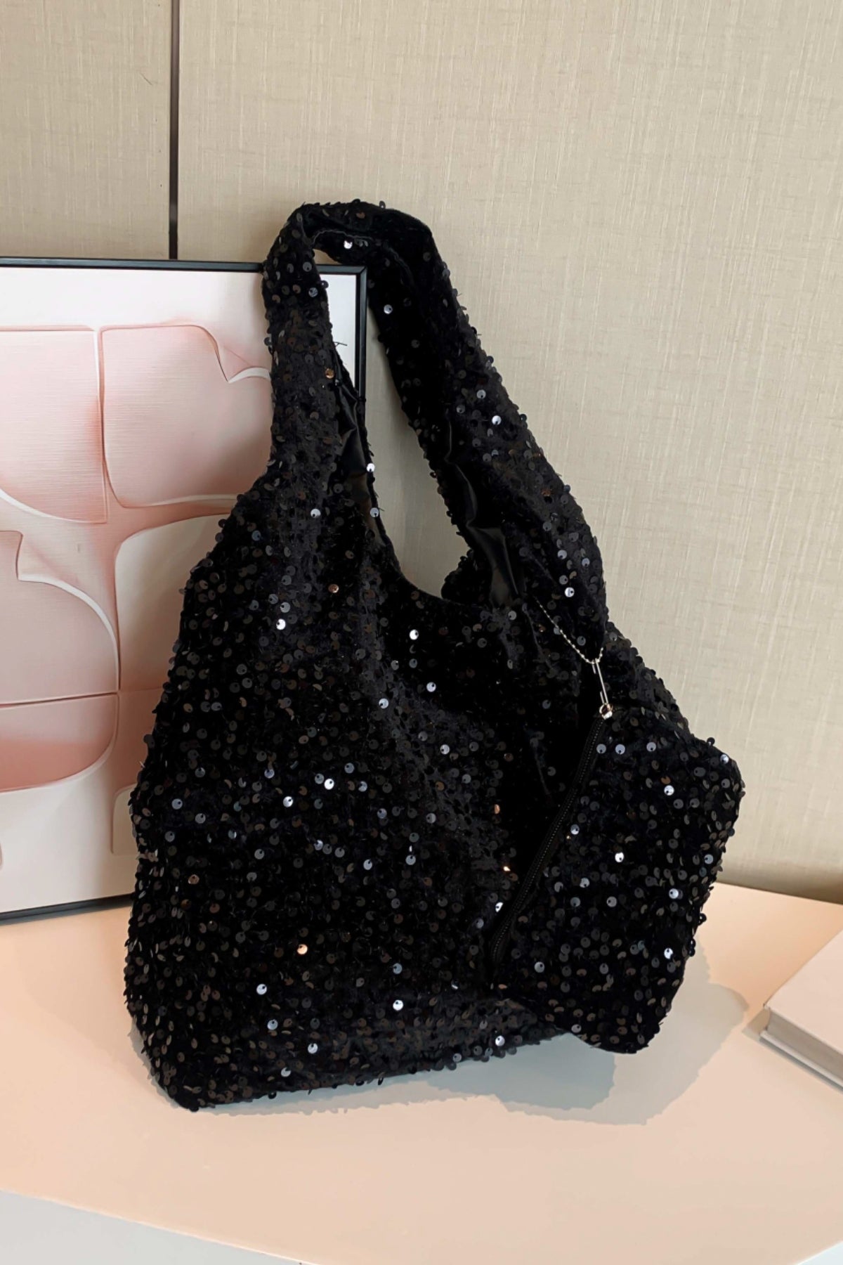 Zephariel Sequin Polyester Handbag