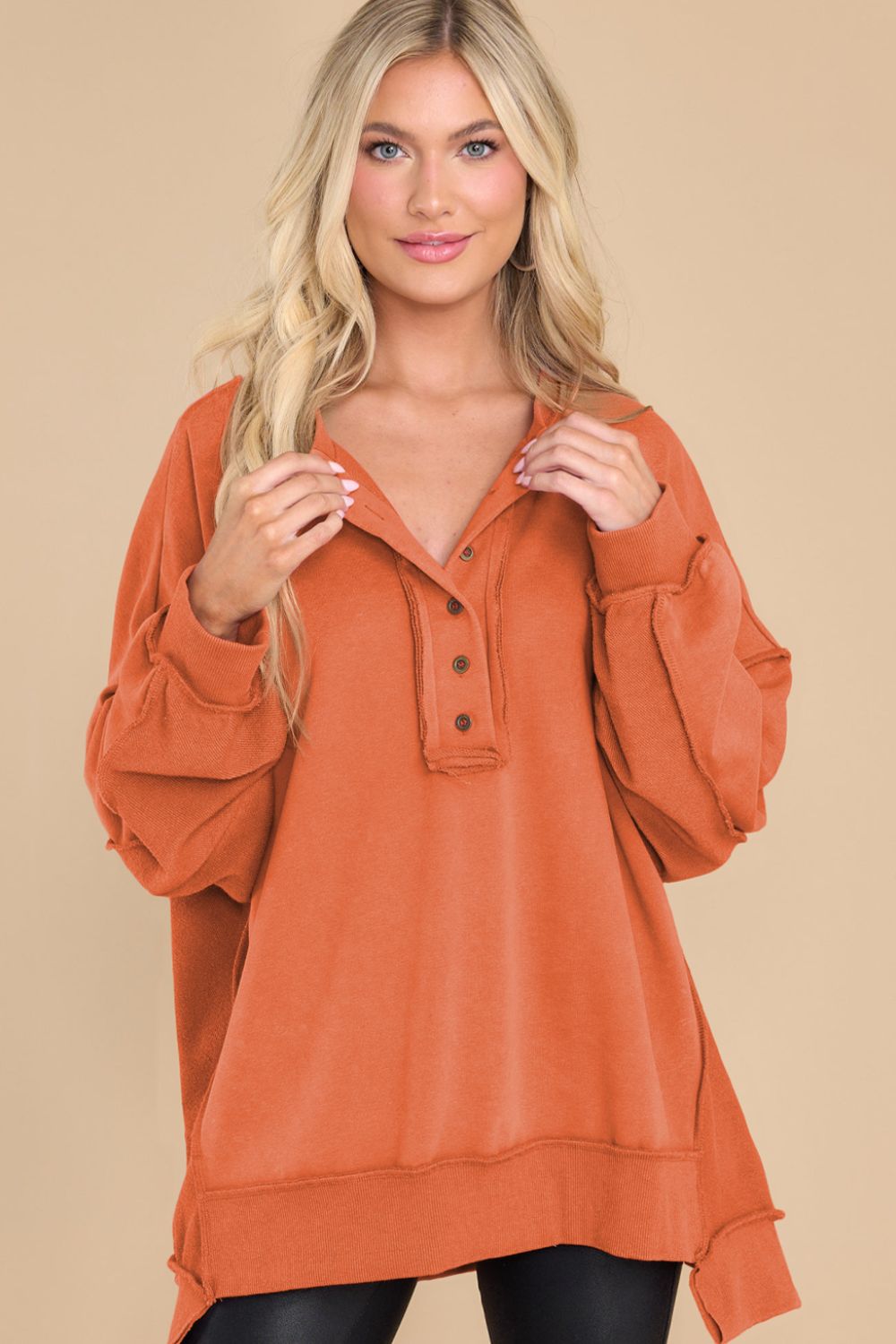 Zephariel Exposed Seam Long Sleeve Sweatshirt