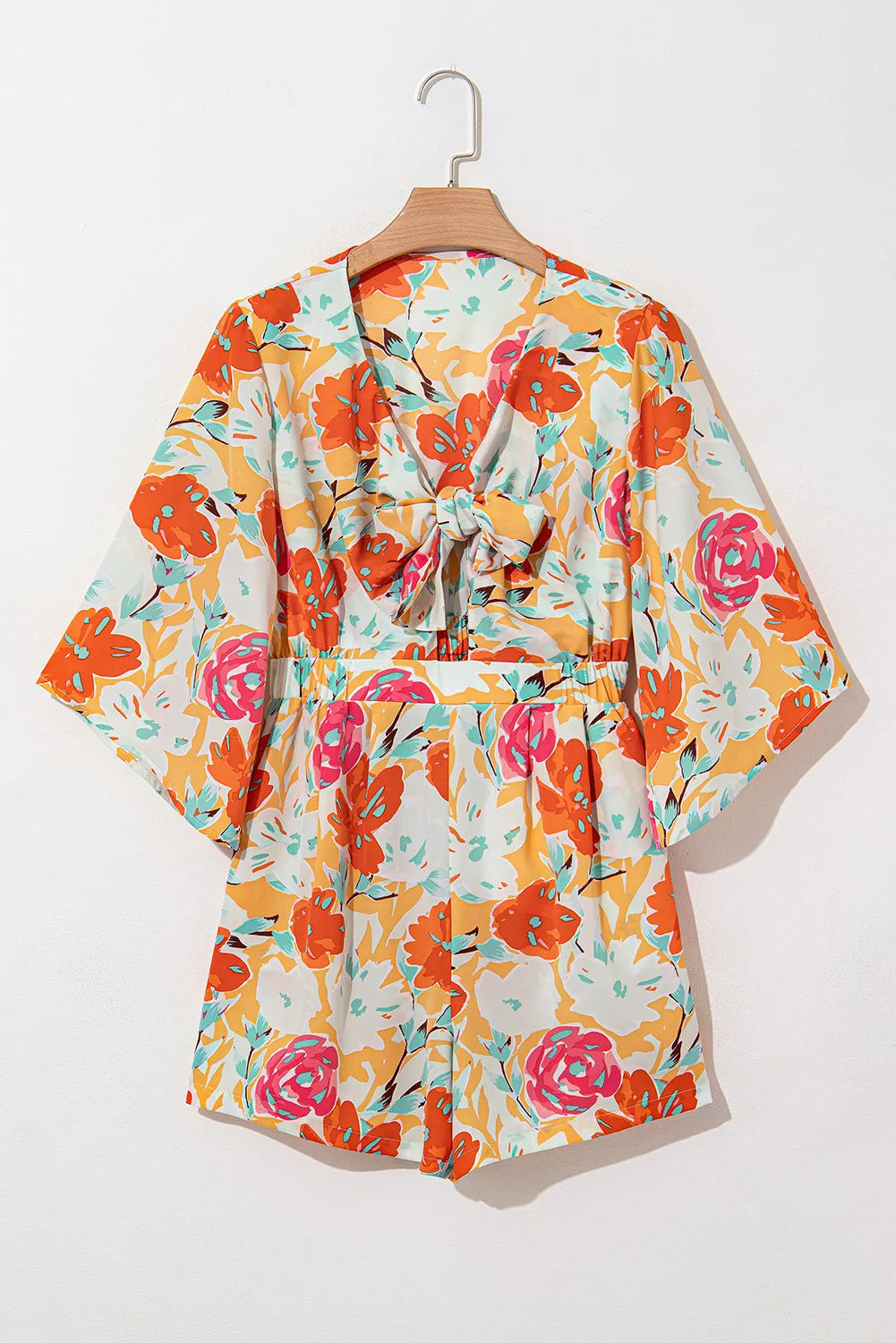 Zephariel Tied Printed Half Sleeve Romper