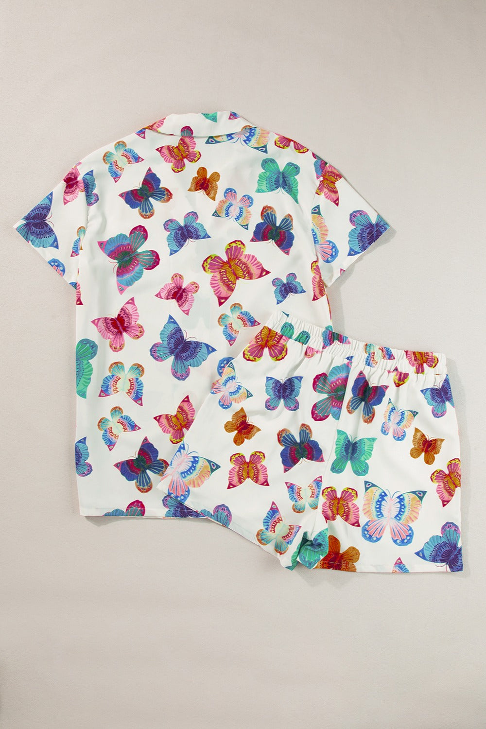 Zephariel Butterfly Half Sleeve Top and Shorts Set