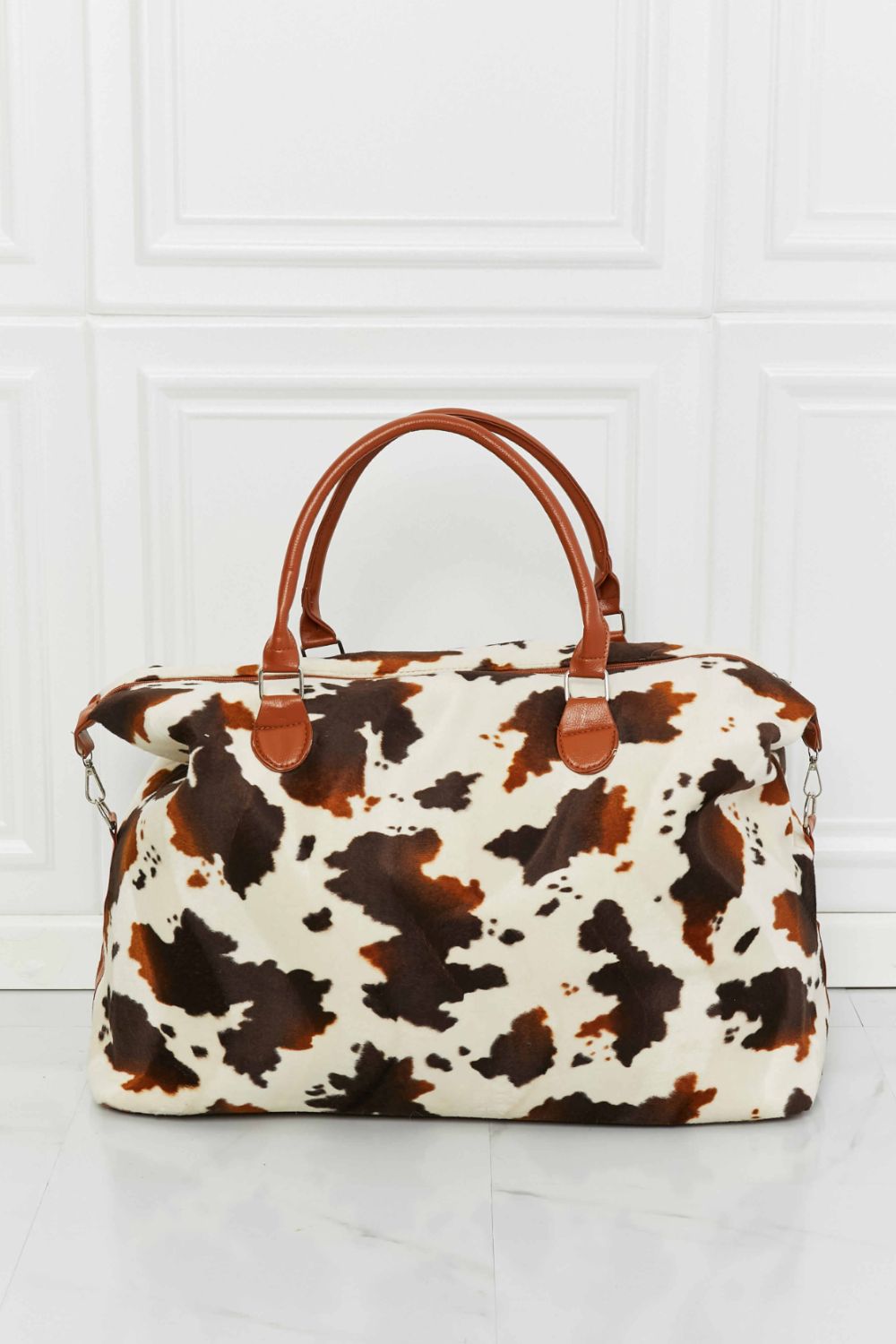 Zephariel Animal Print Plush Weekender Bag