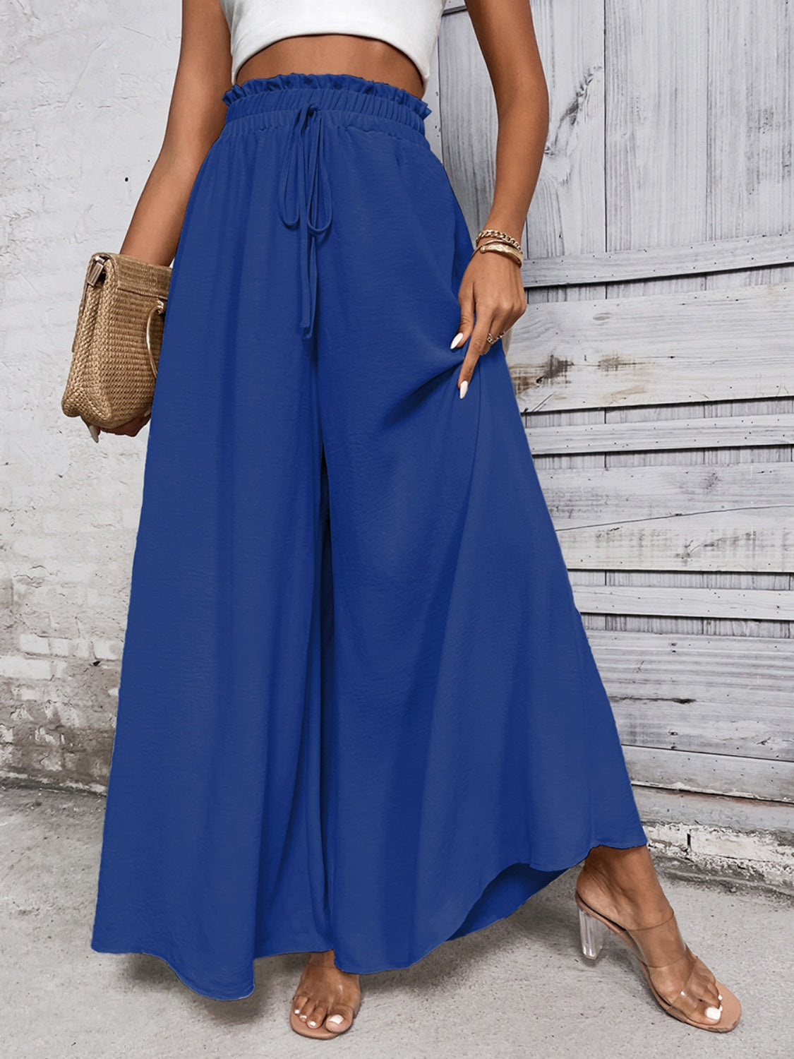 Zephariel Tied High Waist Wide Leg Pants