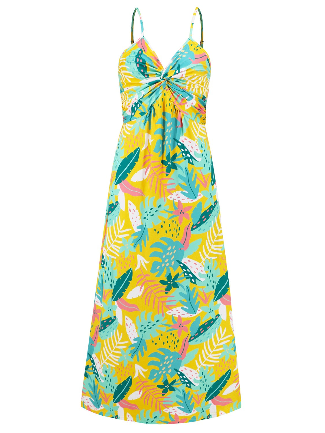 Zephariel Twisted Printed V-Neck Cami Dress