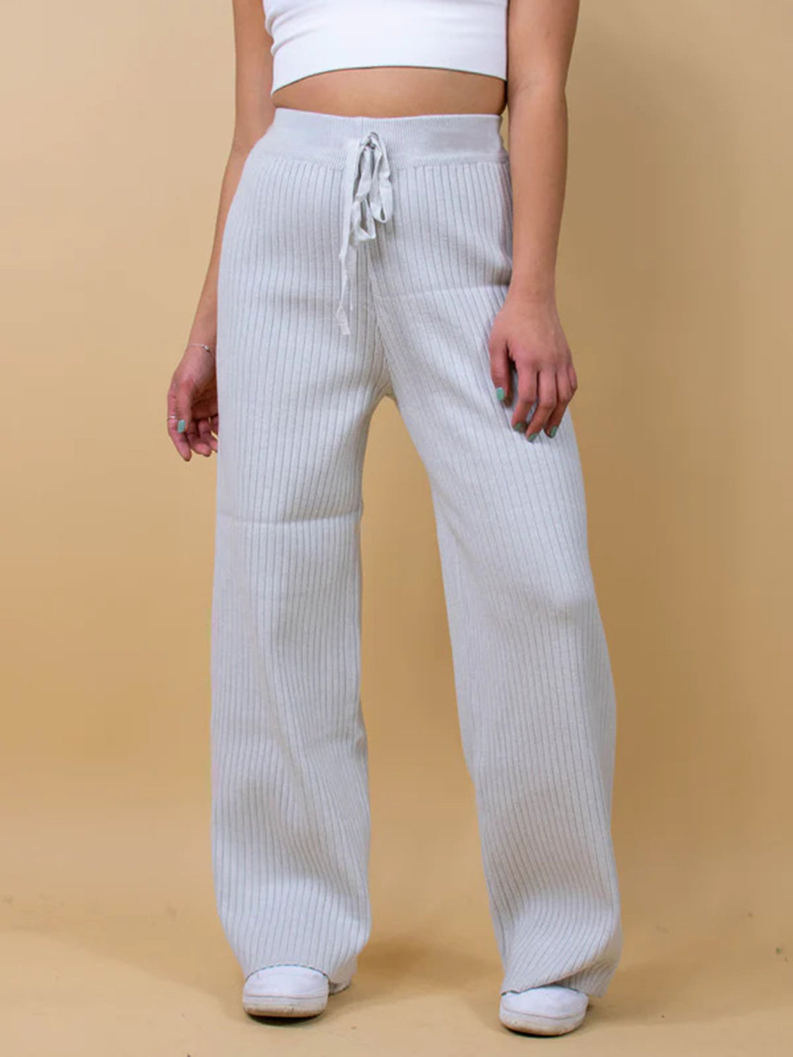 Zephariel Ribbed Wide Leg Sweater Pants