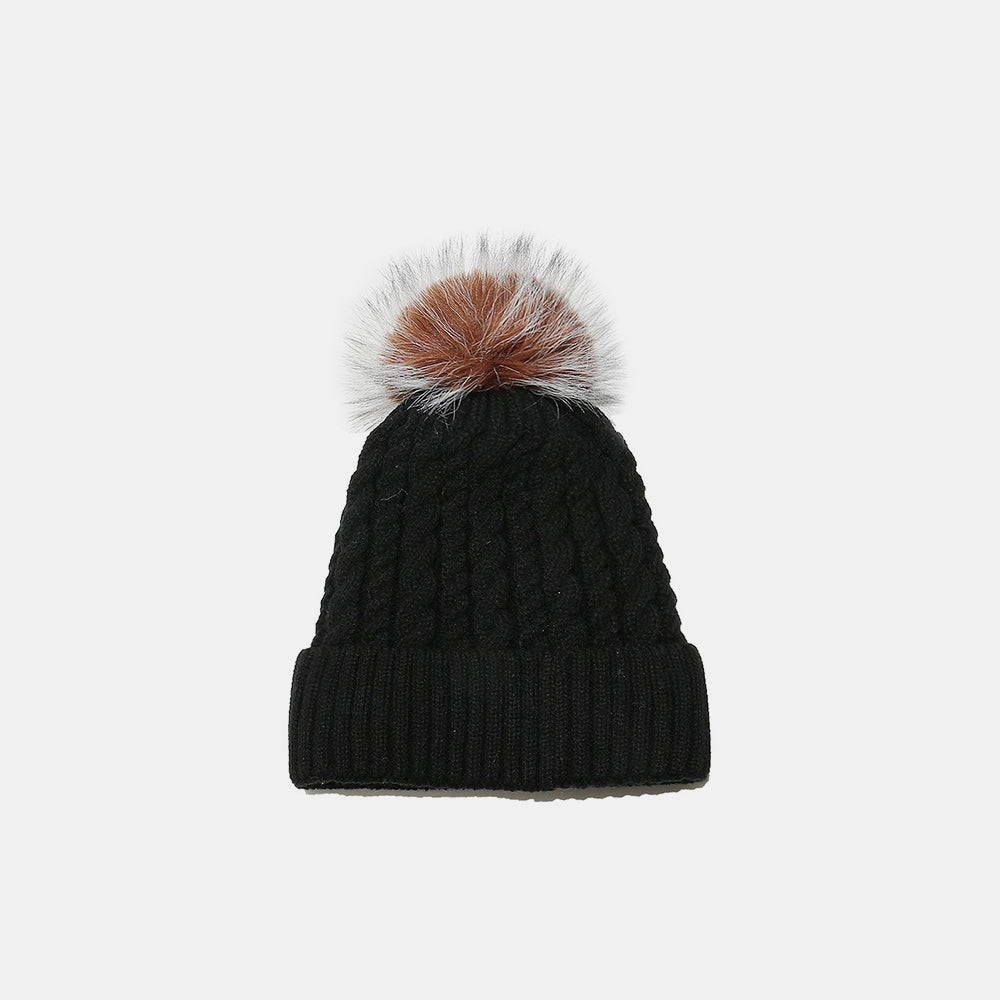 Zephariel Cable Knit Winter Hat with Pompom