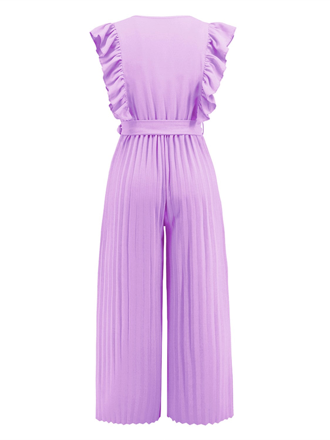 Zephariel Ruffled Surplice Cap Sleeve Jumpsuit