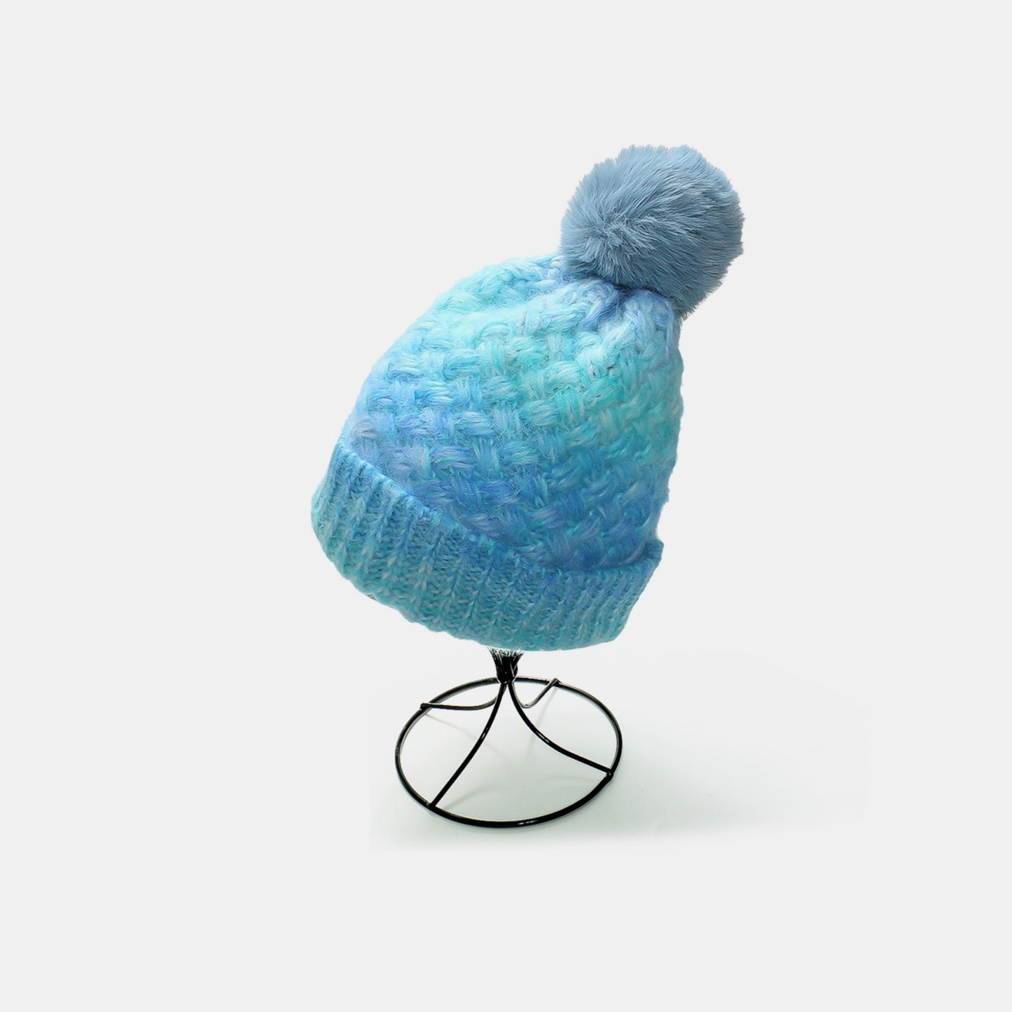 Zephariel Gradient Knit Hat with Pompom